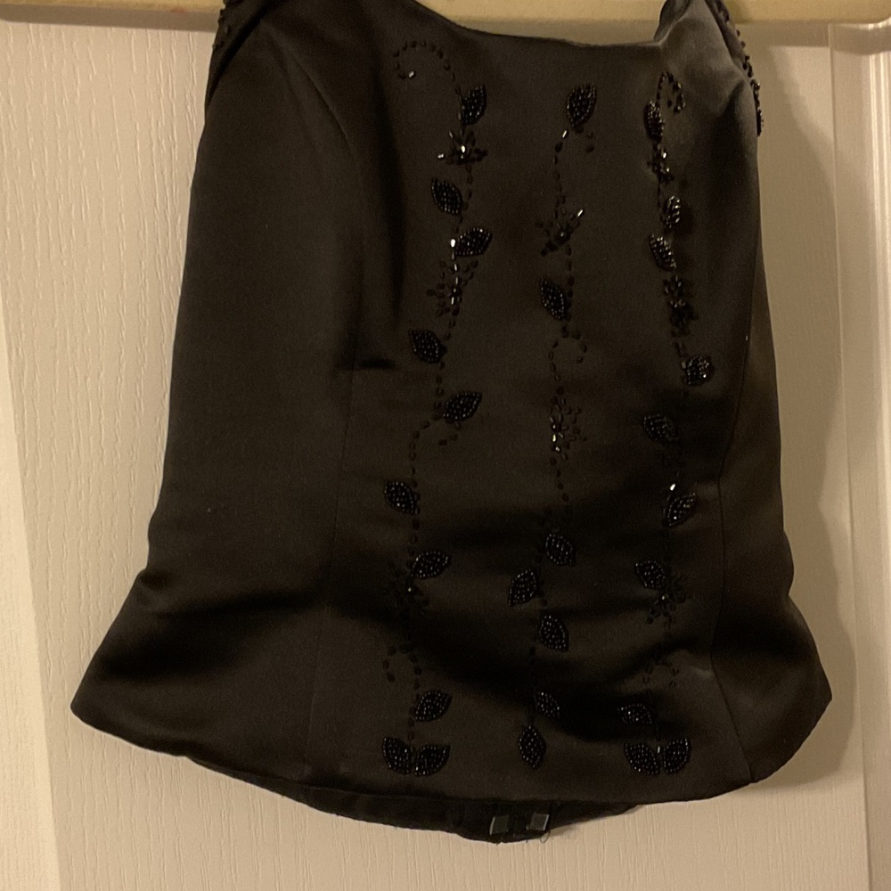 Elegant Black Embellished Skirt